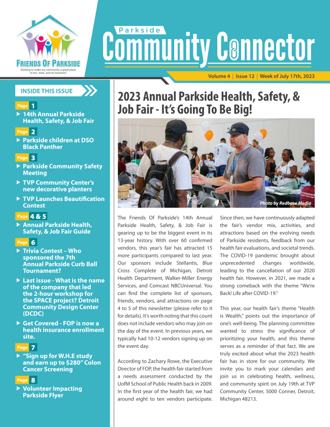 Correct Attachment Parkside Community Connector Newsletter July_17_2023