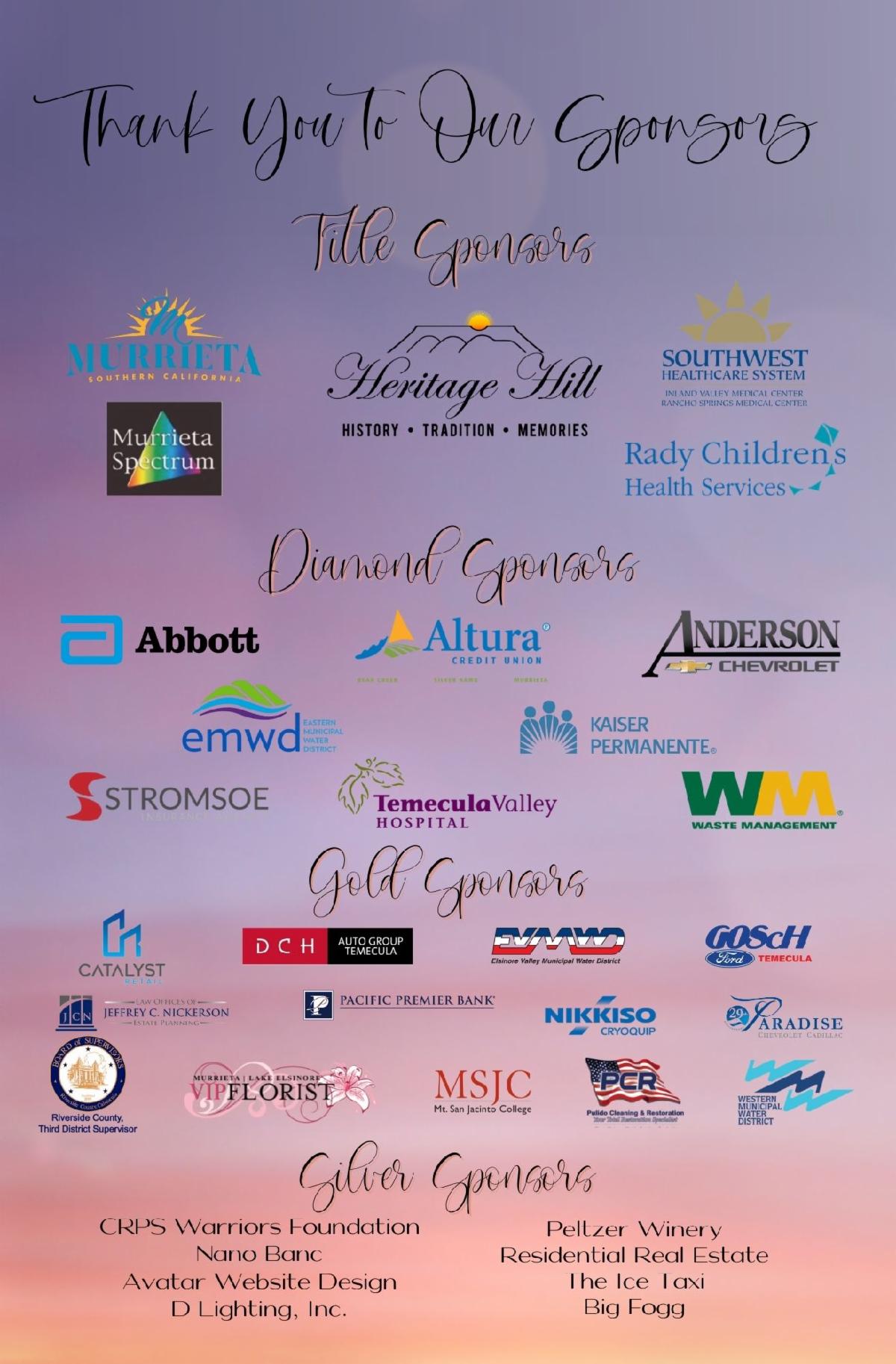 Awards Celebration Sponsor Block