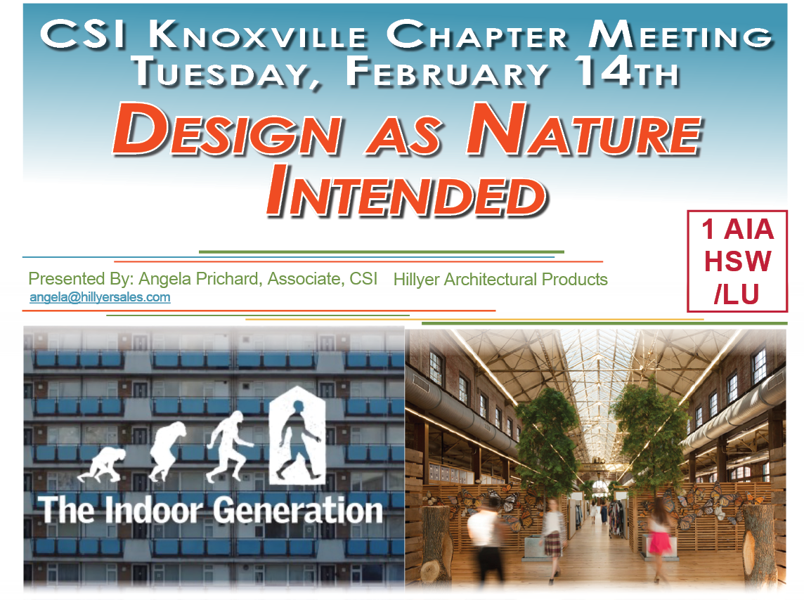 CSI Knoxville Chapter Meeting February 2025