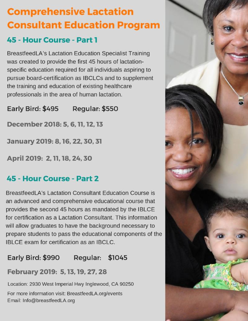 Lactation Education Specialist Training Part 2 2019 Course
