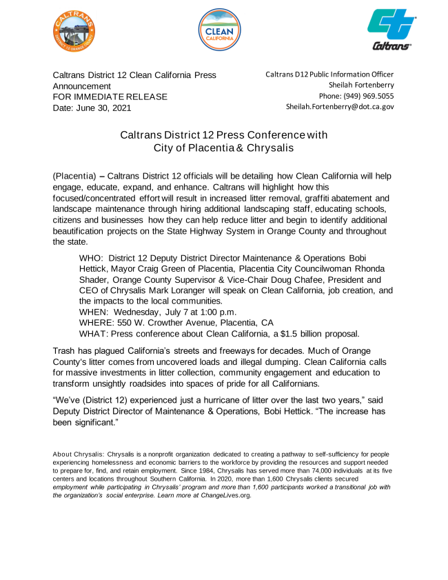 Clean Ca Press Release July 7