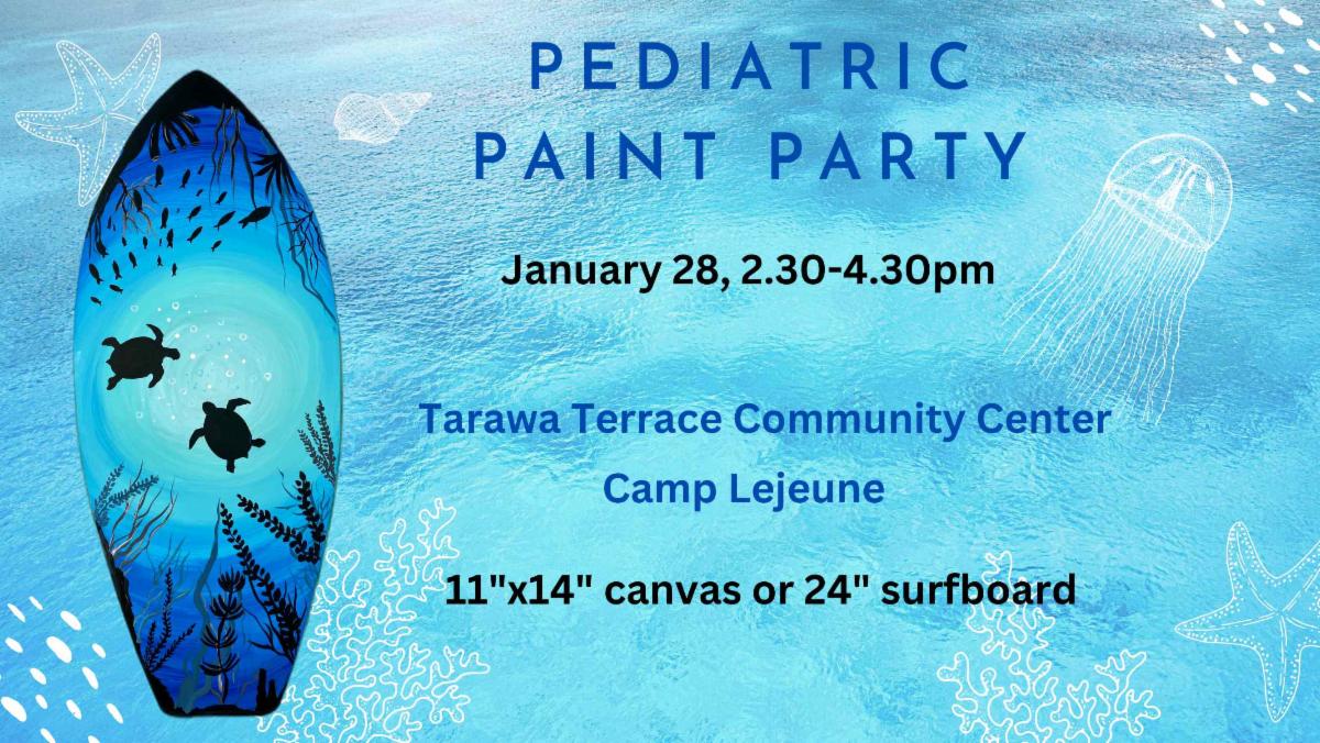 Pediatric Paint Party Turtles at Tarawa Terrace, Camp Lejeune, January