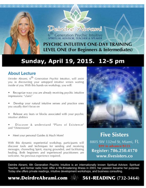 Psychic Intuitive Training Workshop Level 1 Five
