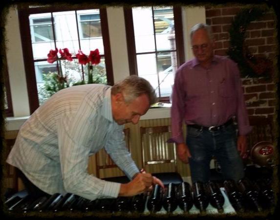 Scott and Joe Signing Bottles Scott and Joe Signing Bottles