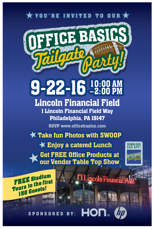 Office Basics Tailgate Party at Lincoln Financial Field9/22/2016