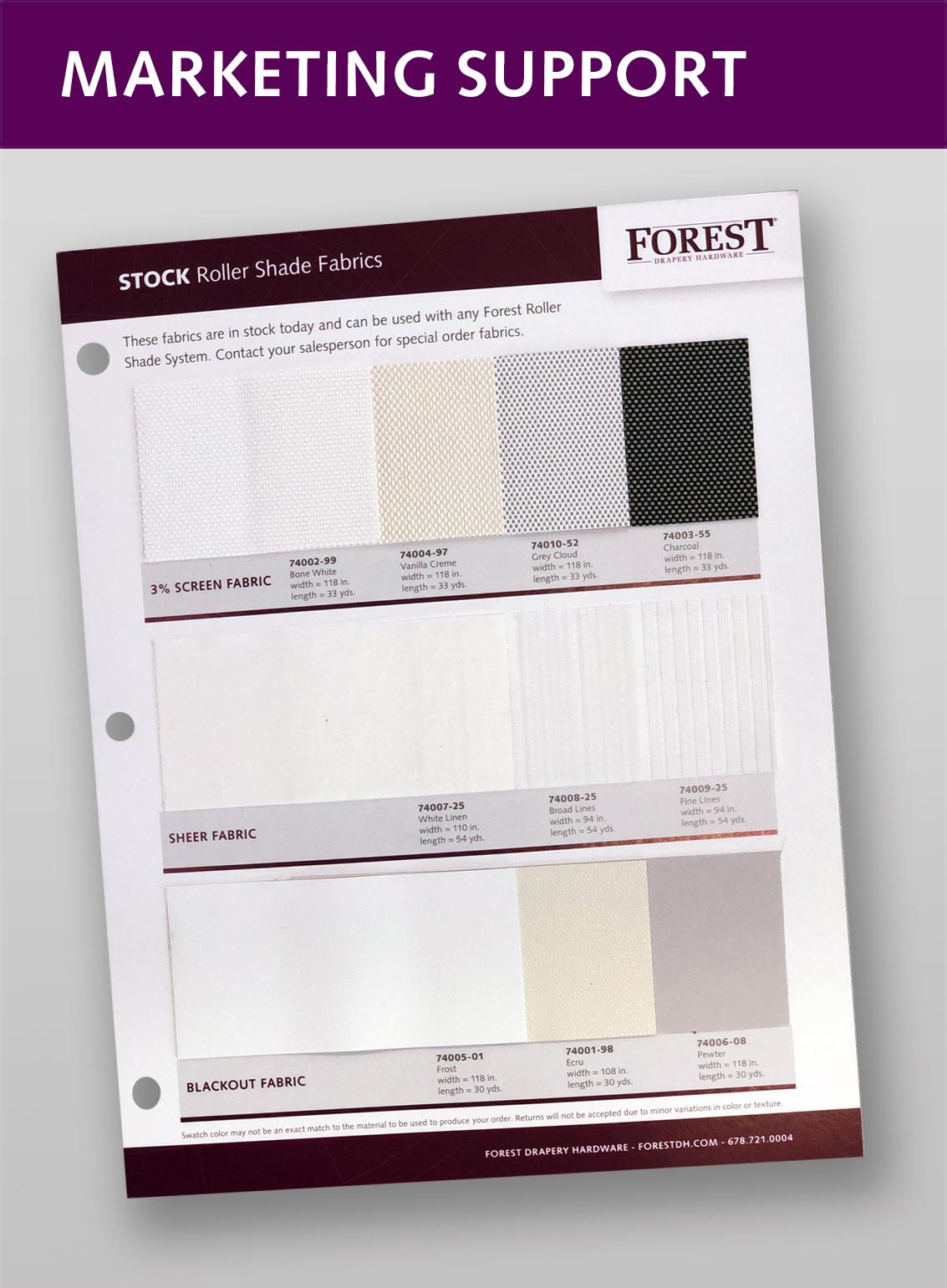 RIGHT COLUMN BLOCK 3 FABRIC SWATCH CARD