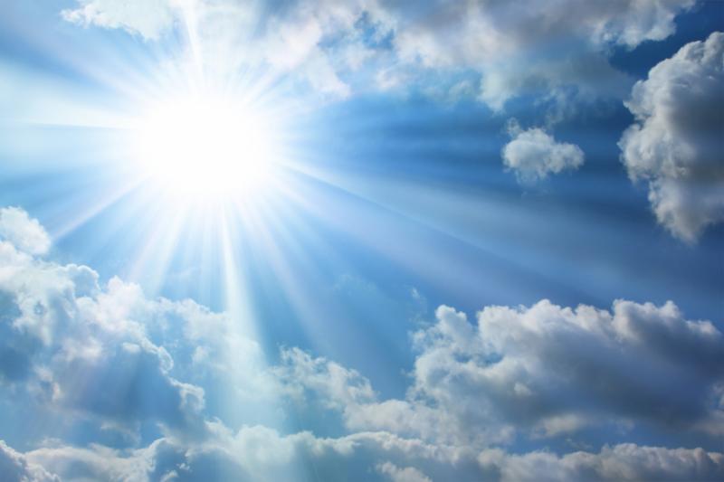 Blue light from the sun