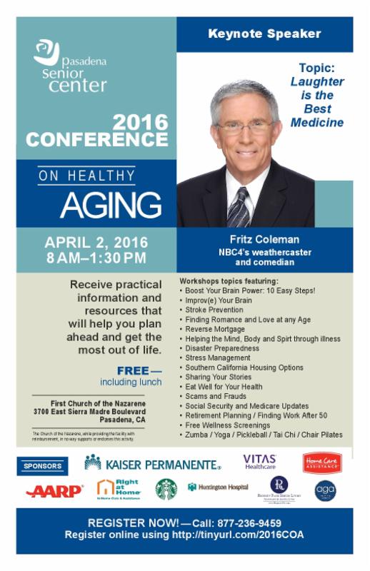 All the details of the 2016 Conference on Healthy Aging