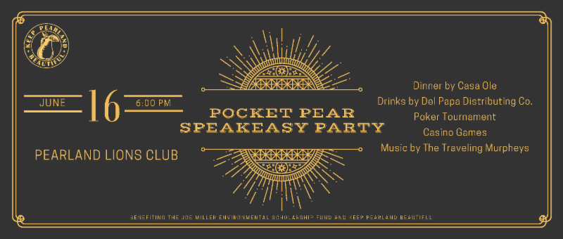 KBP's Pocket Pear Speakeasy Party @ Pearland Lion's Club | Pearland | Texas | United States
