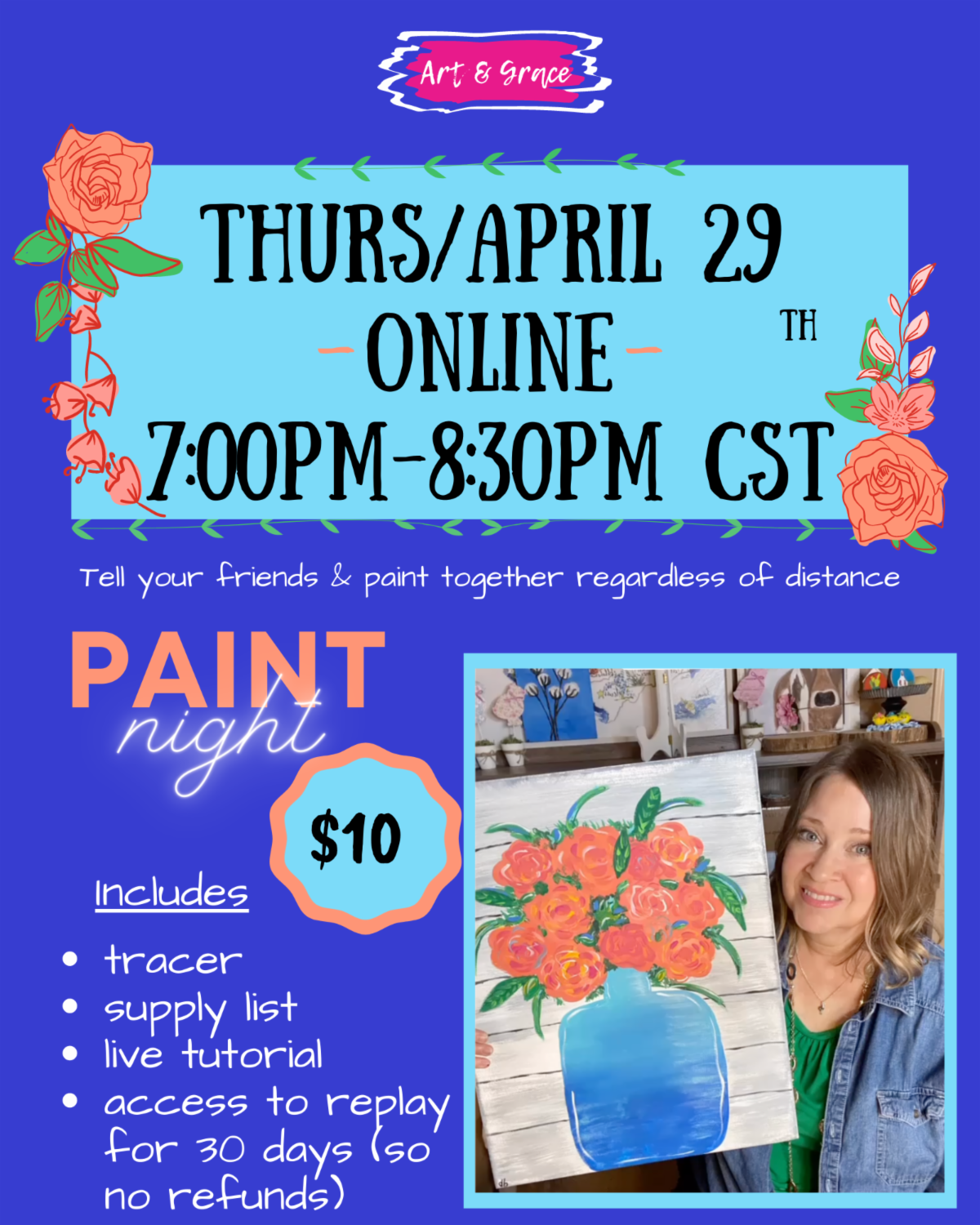 Farmhouse Floral Paint Party