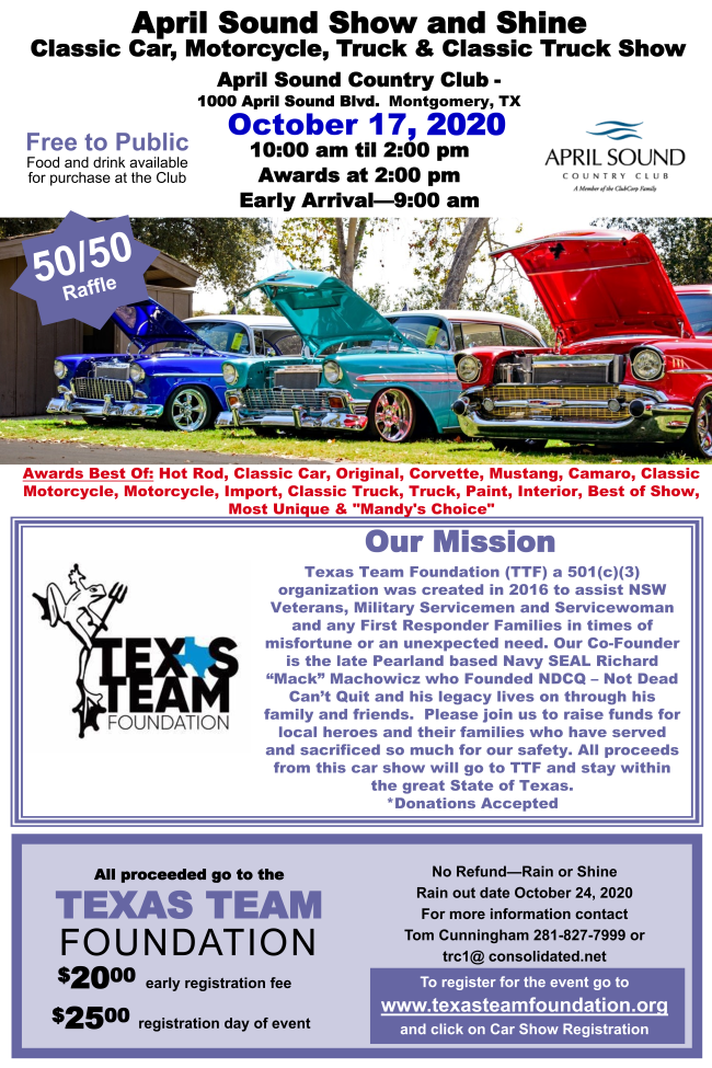 April Sound Show And Shine Classic Car Motorcycle Truck Classic Truck Show