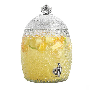 Glass Pineapple Beverage Dispenser