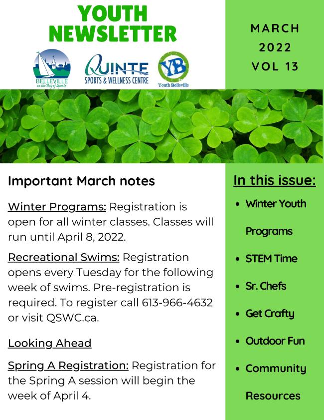 Youth Newsletter for March
