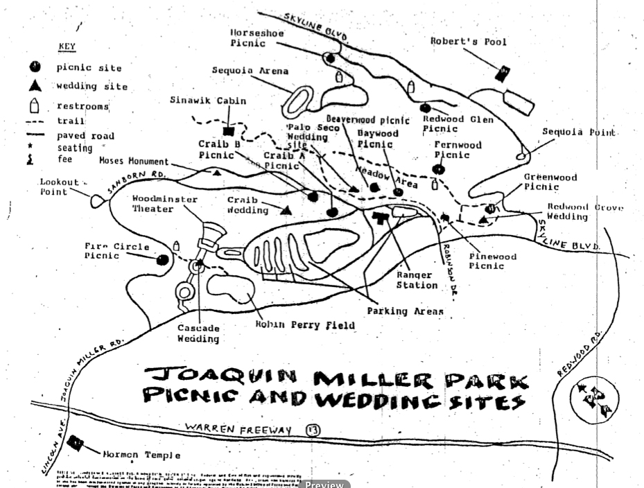 Joaquin Miller Park Map Summer Solstice 2021 Joaquin Miller Park (Fernwood Picnic Site), Oakland Ca. Joaquin Miller Park Map Summer Solstice 2021 Joaquin Miller Park (Fernwood Picnic Site), Oakland Ca.