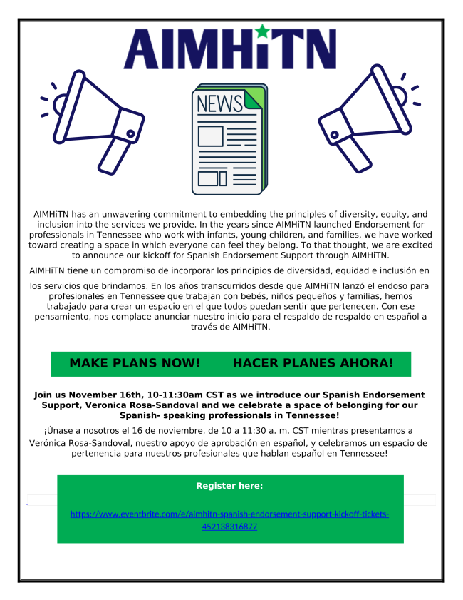 AIMHiTN Spanish Endorsement Support Kickoff