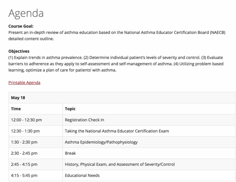 National Asthma Educator Certification And Re Certification