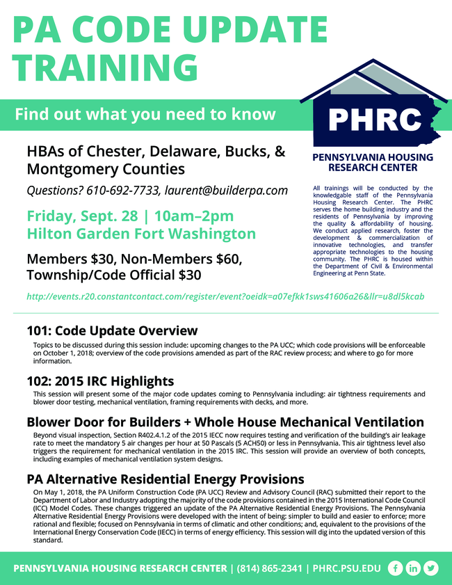 Pa Code Update Training