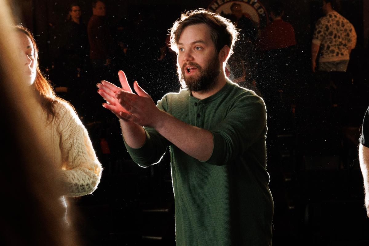 Instructor and students in an UP Improv class