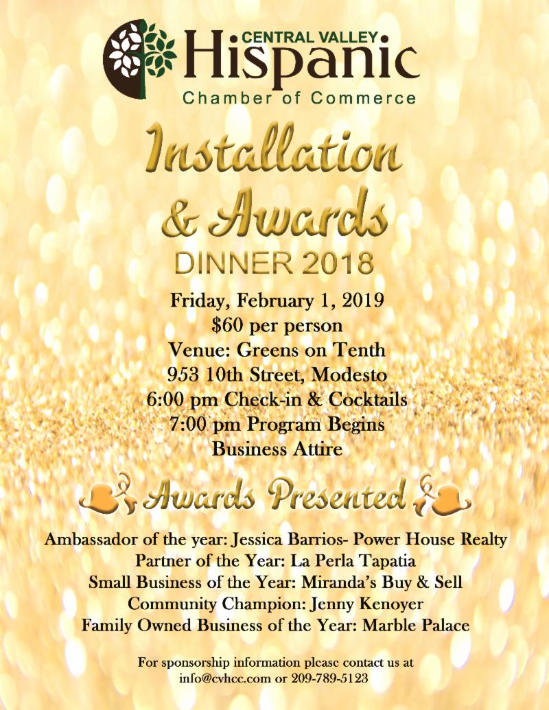 Central Valley Hispanic Chamber Of Commerce Installation Awards Dinner