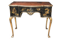 Antique English Chinoiserie Ladies Writing Desk Table 1900