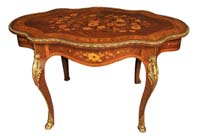 Antique French Empire Shaped Coffee Table 1880