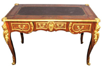 French Boulle Writing Desk Table Bureau Plat