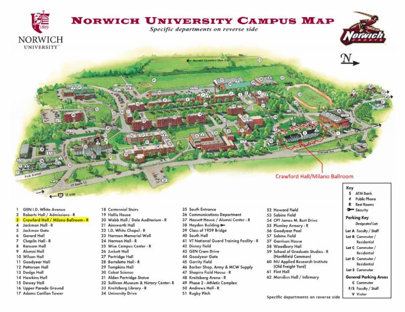 Norwich University Campus Map | Zip Code Map