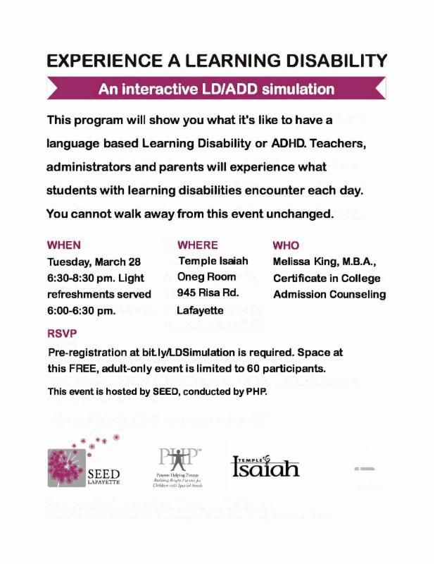Learning Disability Adhd Simulation