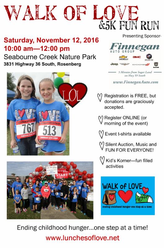 Walk Of Love 5k Fun Run Pre Registration