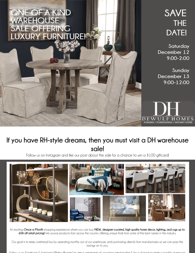 Need last minute gifts or furniture /Accessories? LAST SALE OF 2020!