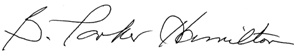 signature B. Parker Hamilton