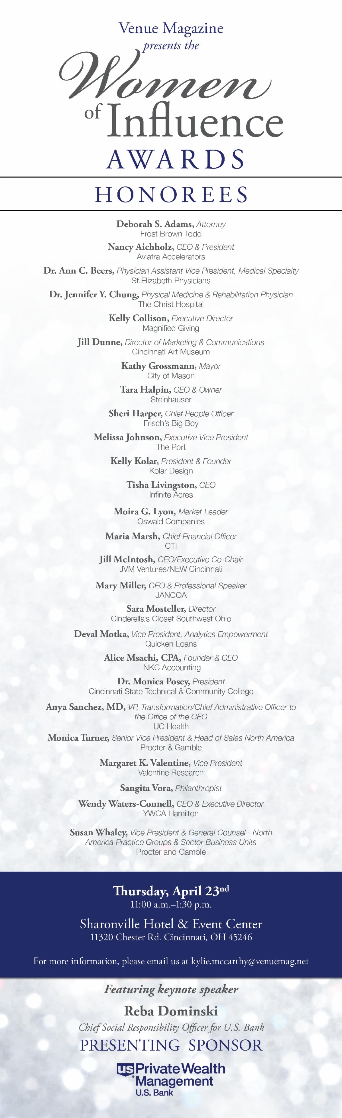 2020 Women Of Influence Awards Luncheon