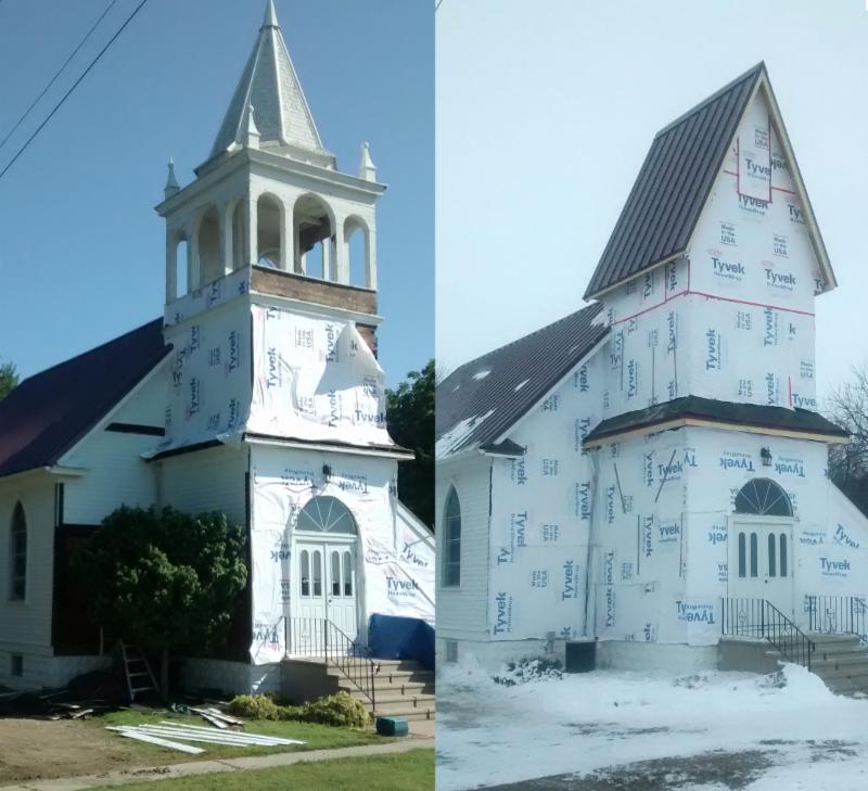before and after pictures of Manchester Lutheran Church