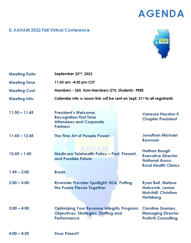 2022 Illinois AAHAM Fall Virtual Conference!