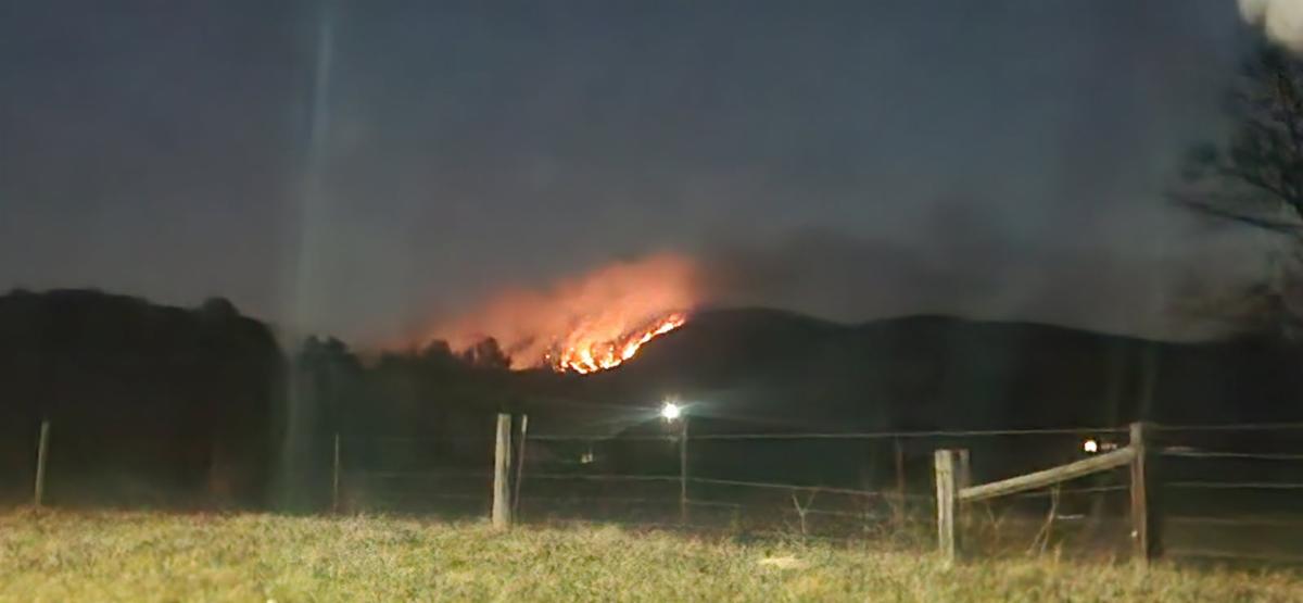 Firefighters Respond to Chestnut Mountain Wildfire