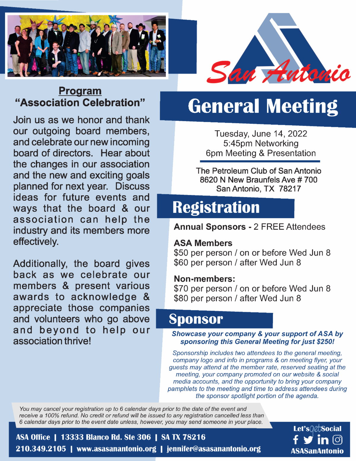 ASA General Meeting - June 2022 ASA General Meeting - June 2022