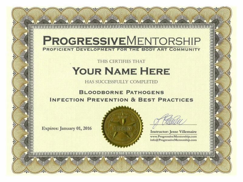 free bloodborne pathogens certification for tattoo artist Bunyanesque