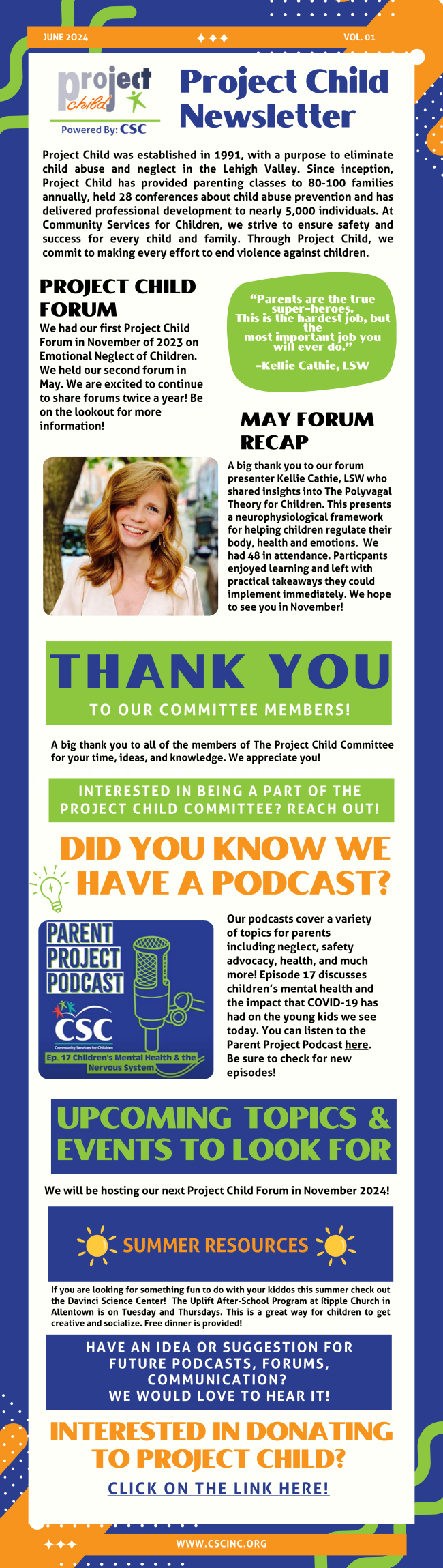 June 2024 Project Child Newsletter