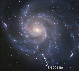 SN 2011fe-Closest Type Ia supernova seen in 25 years.