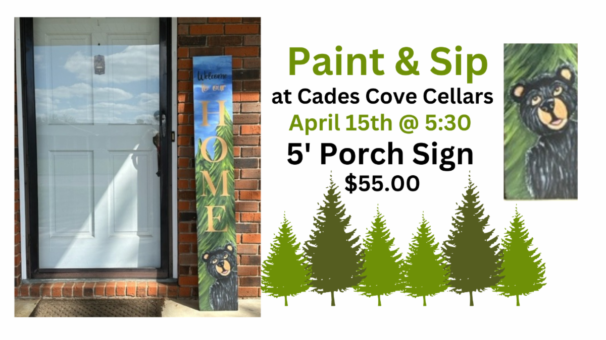 Paint & Sip Cades Cove Cellars April 15, 2023