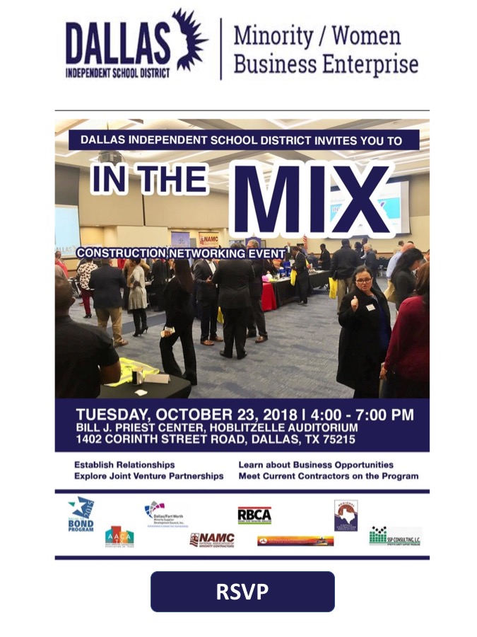Dallas ISD In The Mix Construction Networking Event