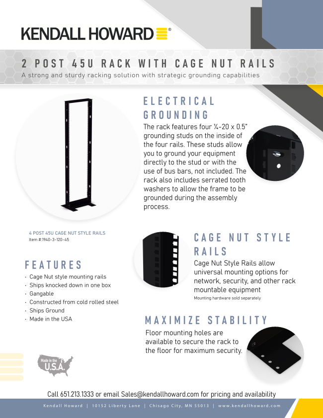 A strong and sturdy 2 post racking solution with strategic grounding ...