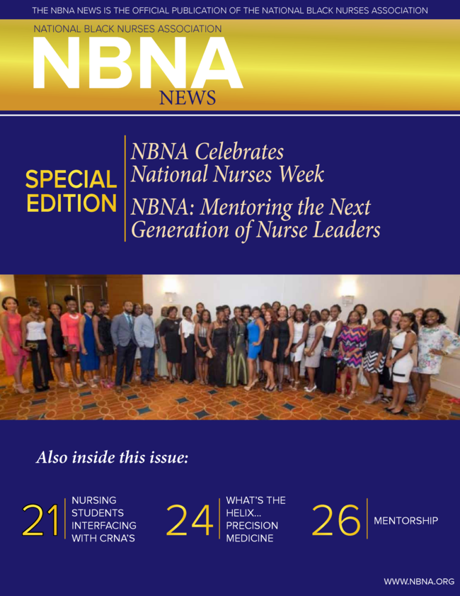 Image of Newsletter Front Cover says NBNA News: Special Edition Celebrating National Nurses Week
