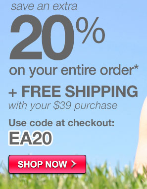 Astonishing Savings! Save 20% Storewide with code EA20 + Free Shipping*