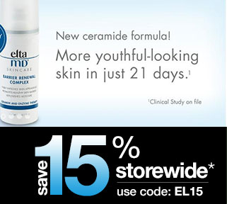 Featuring EltaMD Ceramide Formula! Save 15% Storewide with code EL15 plus Free Shipping*
