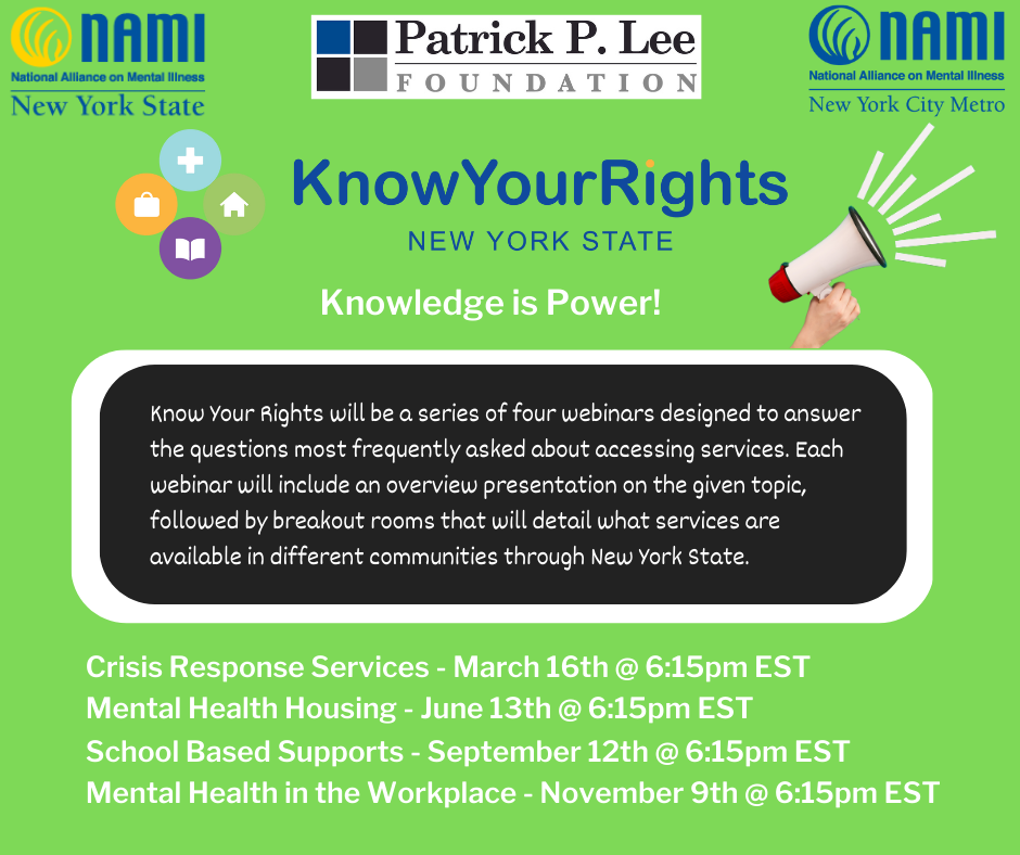 NAMINYS and NAMINYC Metro Present Know Your Rights Event