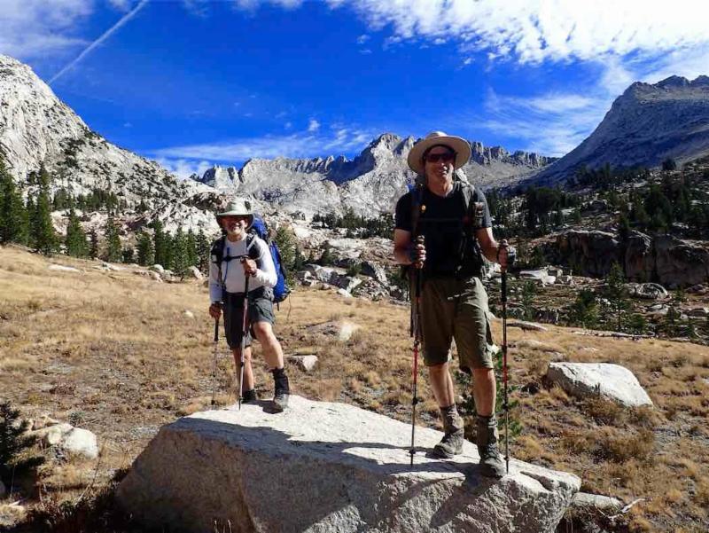 Don Duquette and Clay Parrill on Electrocube�s annual hike� width=