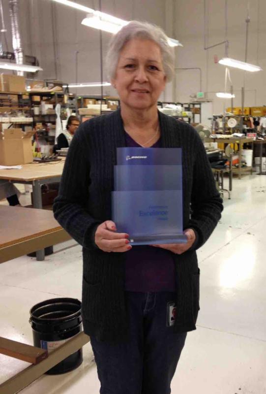 Sylvia Gonzalez, Production Supervisor for the Networks Department where Electrocube�s Boeing product is made