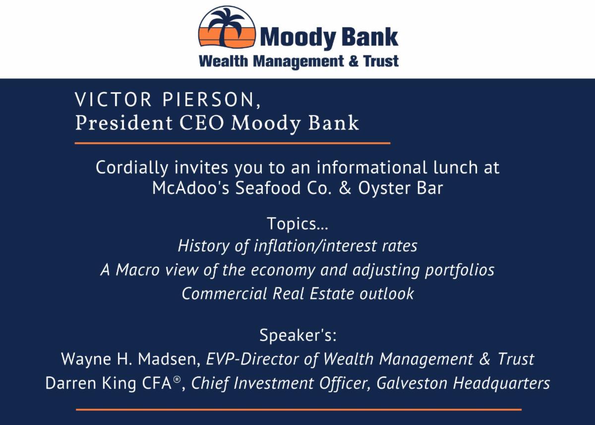 Moody Bank Lunch Presentation