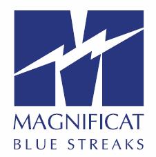 M Logo with Blue Streaks
